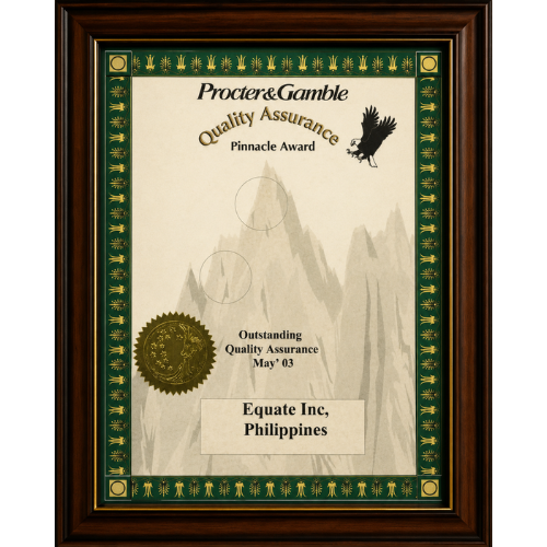 Quality Assurance Pinnacle Award