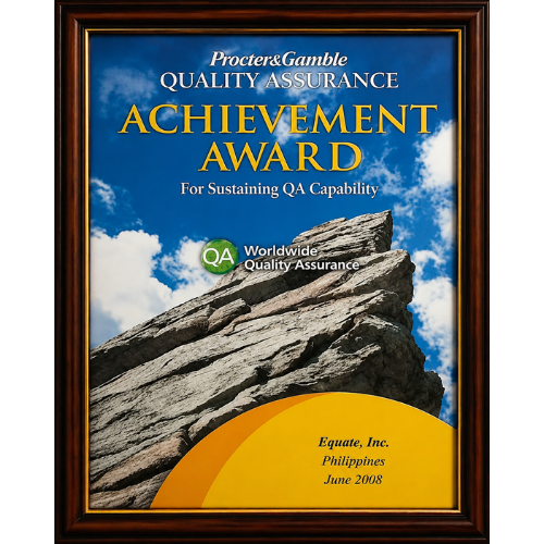 Quality Assurance Achievement Award